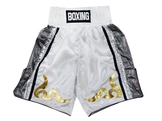 Personalized Boxing Shorts design : KNBSH-030-White